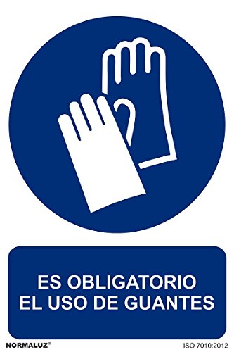 Normaluz RD20003 - sign Is Mandatory The Use of Gloves PVC GLASSPACK 0.7 mm 21x30 cm
