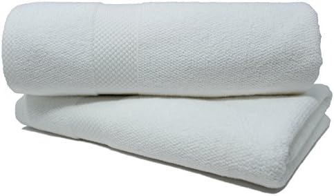 Bath Sheet Set 2-Piece - %100 Turkish Cotton - Oversized Bath Sheet for Bathroom, Bath, Gym, Pool (35x70) - Premium Quality Bath Sheets Soft, Thick and Absorbent (Snow White, Bath Sheet - Set of 2)