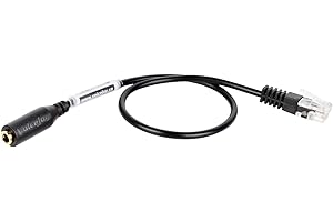 VOICEJOY Standard 3.5mm Jack Smartphone Headset Headphone Adapter Cable Converter to RJ9 Plug for Plantronics M22 Amplifier and Cisco Unified 7960 7940G 7941G 7942G 7945G Office Telephone IP Phones