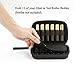 Portable Essential Oil Carrying Case - Hard Shell Case Holds 12 Bottles (Can hold 5ml, 10ml, 10ml Rollers) Travel Size Essential Oils Bag Organizer Perfect for Young Living, doTERRA, and more -Black