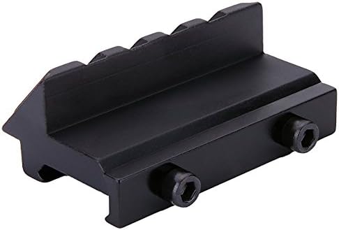 45 Degree 2" Long Offset Side Flashlight Laser Weaver Rail Mount - Black