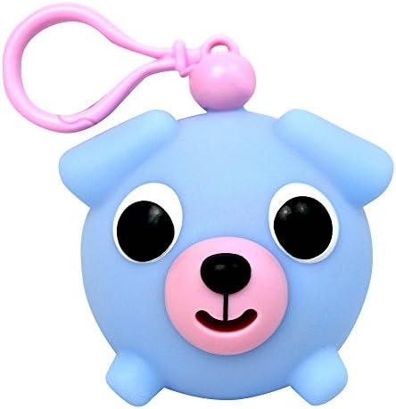 Oshaberi Doubutsu Talking Animal Ball Borukuma Stress Ball - Key Chain Clip - Blue Dog