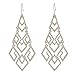 D EXCEED Women's Chandelier Drop Earrings Gift Wrapped Fashion Gold Cutout Tiered Dangle Drop Earrings Silver