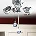 Gusnilo Magnificent Crystal 20mm Clear Crystal Ball Prism 4 Pieces Dazzling Crystal Ceiling Fan Pull Chains
