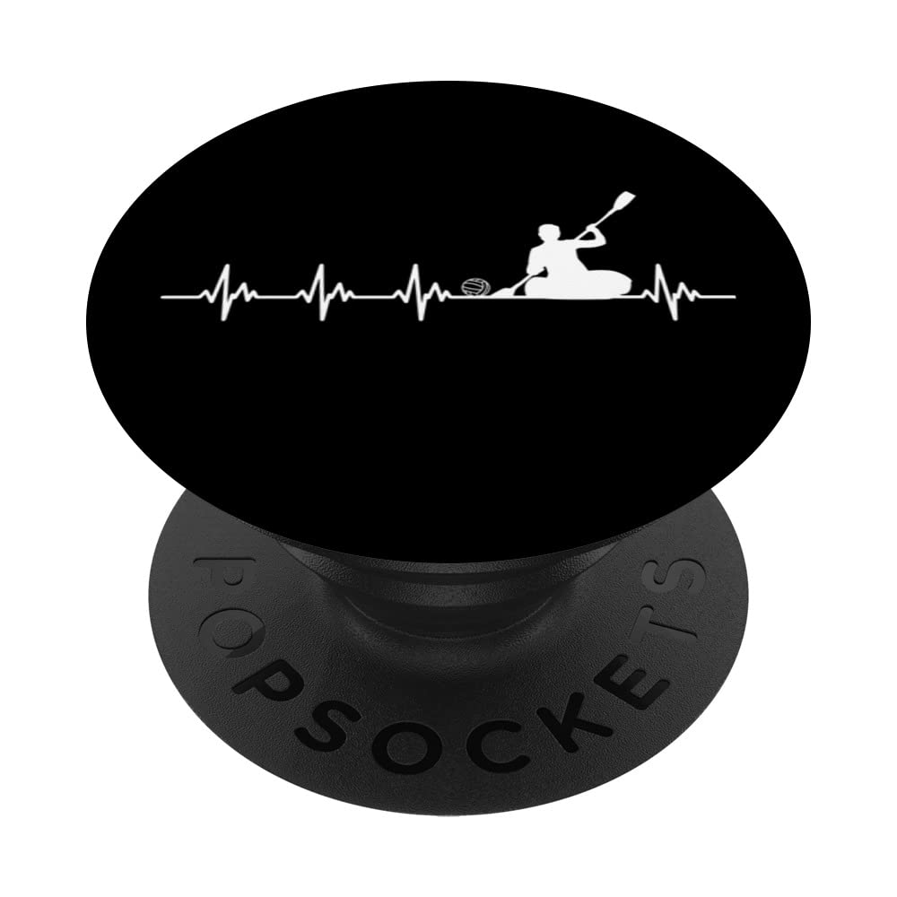 Canoe Polo Heartbeat Costume Love Water Team Sports PopSockets Swappable PopGrip