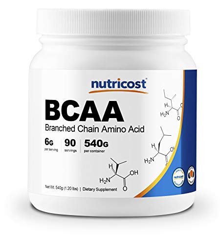 Nutricost BCAA Powder 2: 1: 1 ( غير بنكهة ) 90 حصص - أحماض أمينية متفرعة السلسلة عالية الجودة