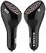 Lightning Car Charger 10 Amps 4 USB Ports with 2.4 amps Rapid Charger for Smartphones - Black