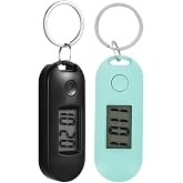 TOVINANNA 2pcs Digital Pocket Watch Clip on Keychain Examination Electronic Watch Backpack Keyring for Kids Nurse Student Test School and Outdoor Use