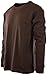 ChoiceApparel Mens Long Sleeve Thermal Waffle Pattern Crew Neck Shirts (L, 1802-BROWN)