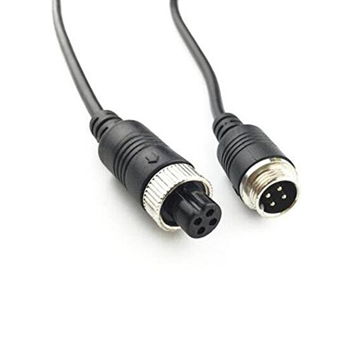 33FT 10M Car Backup Camera Extension Cable 4-Pin Aviation Waterproof Shockproof for Rearview Camera Truck Trailer Camper Bus Motorhome Vehicle Backup Monitor System (33FT)