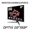 MSI-Optix-G273QF-Esports-Gaming-IPS-Monitor-27-inch-169-WQHD-2560x1440-Rapid-IPS-165Hz-1ms-GTG-Response-Time-G-SYNC-Compatible-Less-Blue-Light-VESA-Mounting-Display-Port-HDMI-Black MSI Optix G273QF Esports Gaming IPS Monitor - 27 inch, 16:9 WQHD (2560x1440), Rapid IPS, 165Hz, 1ms GTG Response Time, G…