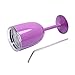 Amzwt Stainless Steel Double Walled Wine Glasses Unbroken Insulated Goblet with Lid and Stainless Steel Straw(10oz Purple)
