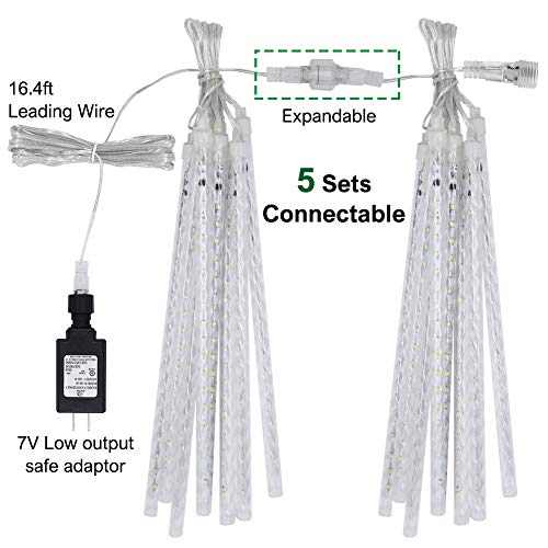 Twinkle Star Meteor Shower Rain Lights, 30cm 8 Tubes 288 LED Valentine