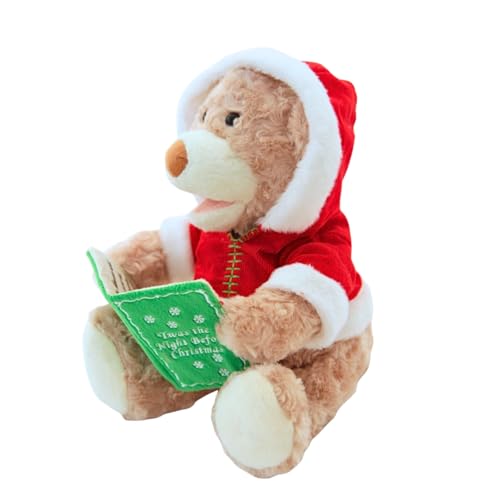 Cuddle Barn - Storytime Teddie | Animated Storytelling Holiday Bear Stuffed Animal Plush Toy Reads The Story T'was The Night Before Christmas, 10