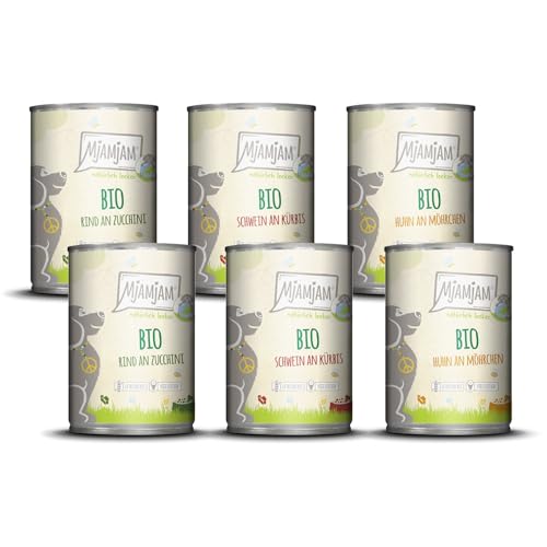 MjAMjAM - Premium wet food for dogs - naturally delicious - The BIO Box, 6 pack (6 x 400g), grain-free
