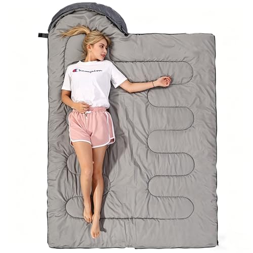 SWTMERRY 3–4 Season Sleeping Bag (Summer, Spring, Autumn, Winter), Warm and Cool Weather, Lightweight, For Teenagers and Adults, for Hiking, Backpacking and Camping