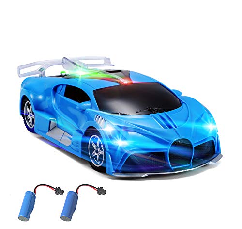 haomsj Remote Control Cars for Boys Age 3 5 12 Toy Cars Fast Racing RC Car Bugatti with LED Lights and Music
