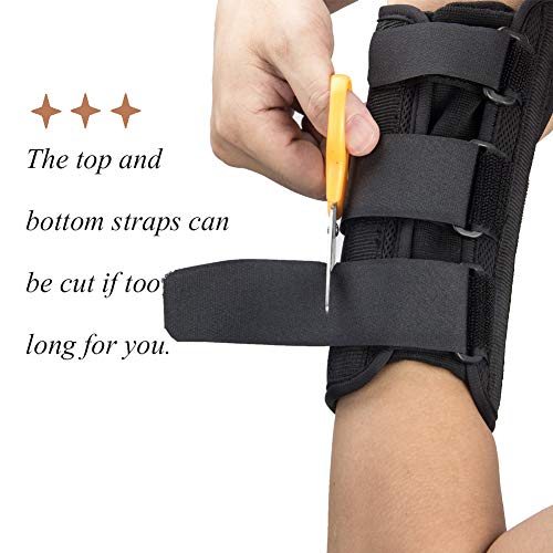 Wrist Support Brace, Adjustable Wrist Guards Immobilizer Splint for Carpal Tunnel, Arthritis, Tendonitis, Sprain and Strain Medium-Left - Thumbnail 6