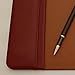 Dacasso Leather Desk Pad with Side Rails - Luxury Leather Desk Blotter for Writing - Executive Desk Surface Protector - (Mocha, 22 x 14)