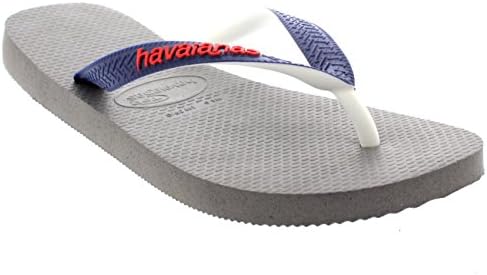 Womens Havaianas Top Mix Beach Summer Vacation Flip Flops Sandals - Gray/Navy - 6