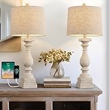 BOBOMOMO 27.75" Table Lamp with USB C+A Charging