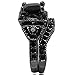 Jude Jewelers Size 4-15 Black Princess Cut Wedding Engagement Ring Bridal Halo Anniversary Propose