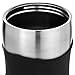 Travel coffee mug- with lid, one of the best genuine travel mugs, perfect for commuting, sleek and contemporary, well insulated durable stainless steel, flip top lid, screw on top, easy to clean