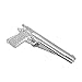 BodyJ4You Tie Clip Pinch Bar Gun Pistol Design Men Wedding Father Fashion Jewelry Gift Box