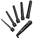 Homitt 5 in 1 Curling Wand Set with 5 Interchangeable Hair Wand Ceramic Barrels and a Heat Protective Glove &ndash; Black