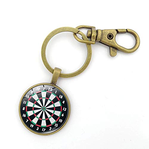 Kanggest Darts Target Pendant Charm Keychain Keyring for Husband Boyfriend Sports Fan