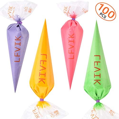 100Pcs Extra Thick Disposable Pastry Bags 16 Inch-Icing Piping Bags （1.37LBS）