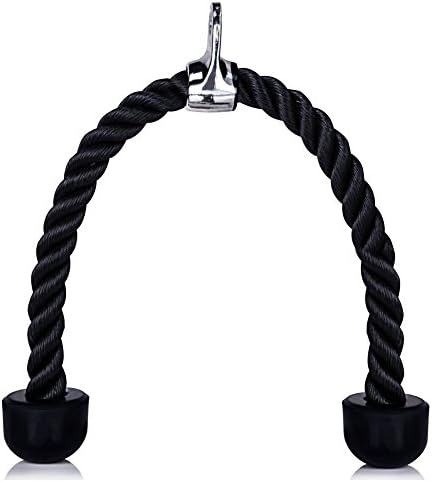 Kingru Tricep Rope Heavy Duty Exercise Gym Equipment Nylon Rope Bodybuilding Cable Attachment