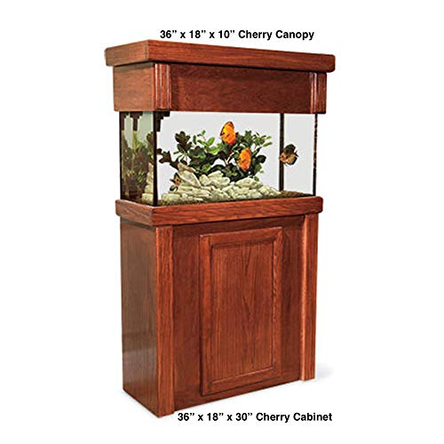 RJ ENTERPRISES Oak Groove 36″X18″ Walnut 30″ Tall Aquarium Stand fits65 Gal & Oak Groove 36″X18″ Walnut 10″ Tall Canopy fits65 Gal(Tank NOT Included)