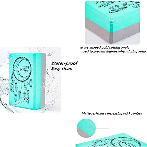 ROSE-IN-THE-BOX-Yoga-Block-2-Pack-and-Yoga-Strap-SetHigh-Density-EVA-Foam-Block-Suit-for-Yoga-Pilates-Meditation-Workout-Fitness-Gym