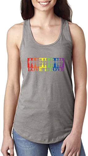 NIB LGBT Gay Pride Love is Love Women Tops Next Level Racerback Tank Top