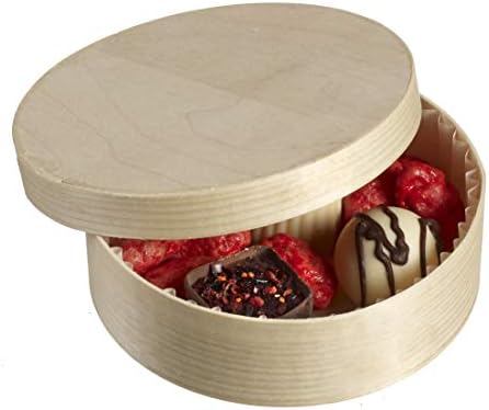 Solia - 20 Cajas Redondas de Madera con Tapa y Papel de Cocina: Amazon.es: Hogar