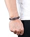 FUNRUN JEWELRY 2 PCS Leather Bracelet for Men Braided Bangle Bracelet Magnitic Clasp 7.5 Inch