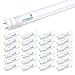 Hyperikon T8 4 Foot LED Bulbs, 48 Watt Replacement (18W), LED Light Tube, 5000K, Single End, Frosted, UL, DLC, 24 Pack