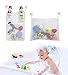 Boxiki kids Bath Toy Organizer for Baby Bath Toys Bath Toy Holder Set with 4 Anti-Slip Suction Cups & Adhesive Hooks. Bath Toy Storage and Shower Toy Holder for Baby Toys, Shampoo & Soap.