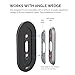 AhaStyle Nest Hello Wall Plate, Aluminum Adjustable Angle Wall Mount Bundle for Nest Hello Video Doorbell (Black, Aluminum)