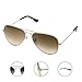 ESPIRO Premium Aviator Sunglasses For Men Women Gradient Lens UV400 Protection