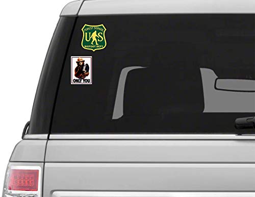 GTOTd Forest Service Stickers Decals Vinyls Resist Bumper Stickers for Car Waterbottle Gift Teens Collection (9 Pcs)