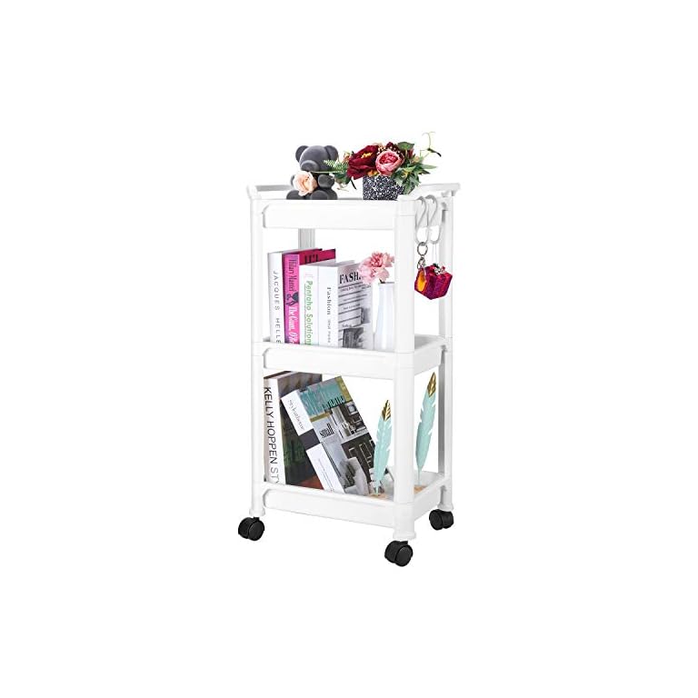 Carro de Cocina de 3 Niveles, Carro de Almacenamiento de Plastico