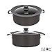 Cleverona Clever Lid, Universal Pot and Pan Lid, Medium fits 7, 8 and 8.5 inch Pans, Dark Grey