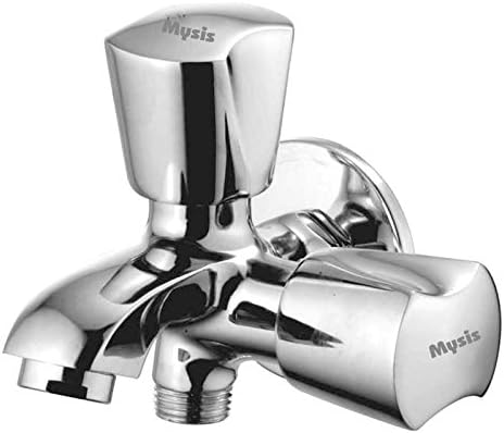 Mysis Classic Brass 2 In 1 Bib Cock With Wall Flange (Rising Fitting | Quarter Turn | Form Flow)