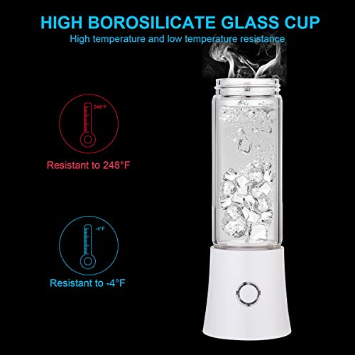 Portable Blender with Travel Cup and Lid, USB Rechargeable Personal Smoothie Blender, Cordless Handheld Small Mini Single Serve Juicer Blender