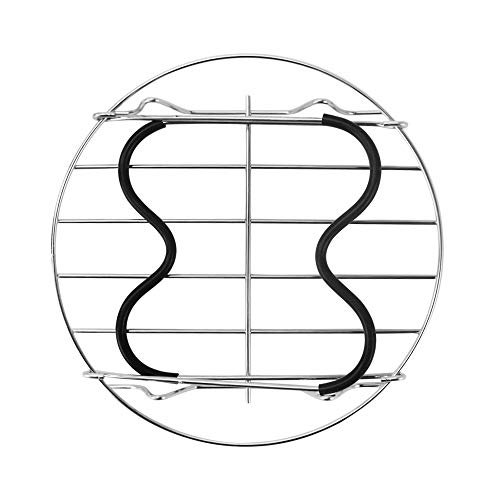 AQIMY Instant Pot Trivet with Heat Resistant Silicon Handles Multipurpose Pressure Cooker Steamer Rack for 5/6/8 Quart Instant Pot