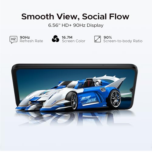 Luzglo NOTE 56 PRO Mobile Phones, Android 16 With Gemimi AI, 32GB+128GB/2TB, 6150mAh& 6.56" HD+90Hz Display, 4G Dual SIM Unlocked Mobile Phone, 8.45mm Ultra-Slim, Face ID, 5G WiFi, GPS,NFC