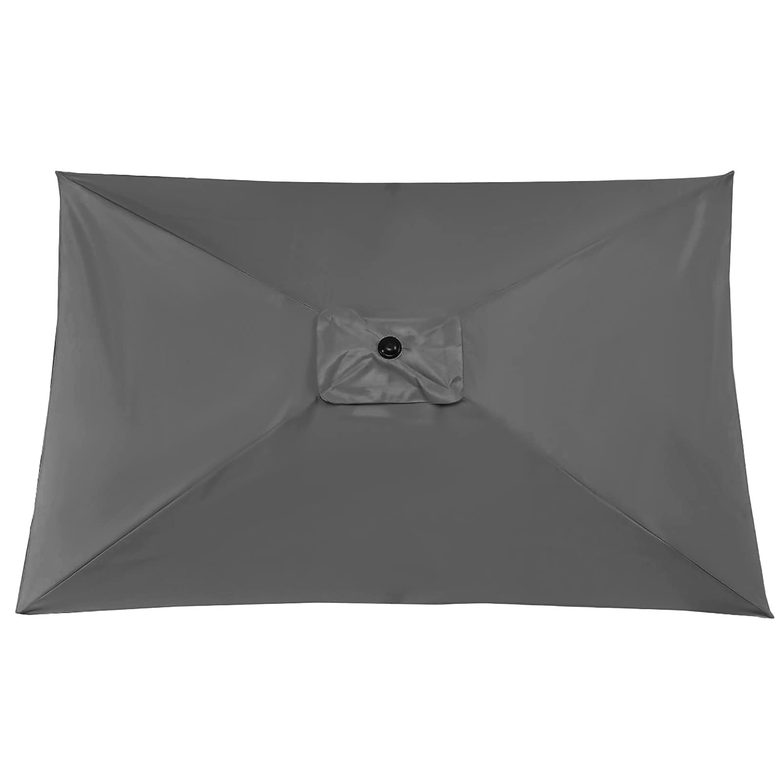 Photo 1 of Rectangular Umbrella Canopy Replacement 6 Ribs, Fade Resistant Replacement Umbrella Canopy, Heavy Duty Polyester Fabric Outdoor Shade Canopy Cover for Market Table Cantilever Parasol Top Cover(Grey)