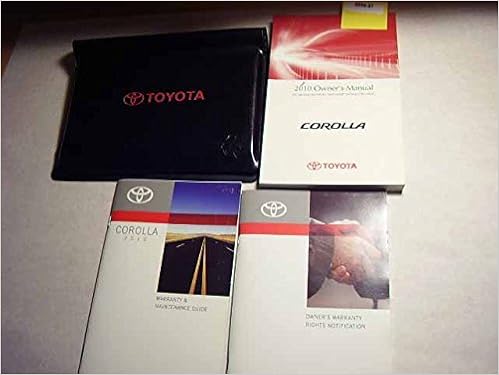  2010 Toyota Corolla Owners Manual Toyota Automotive